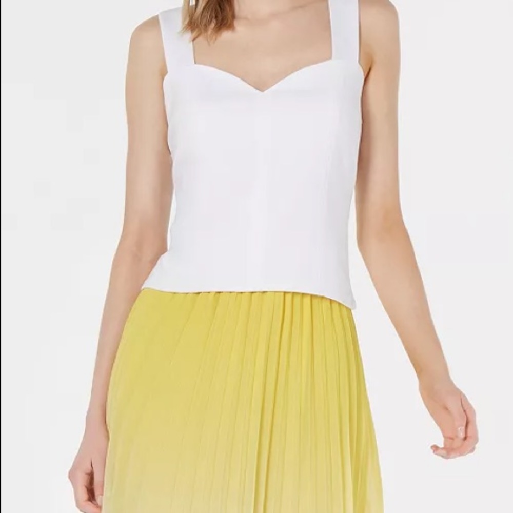 Bar III White Bustier Top | M |